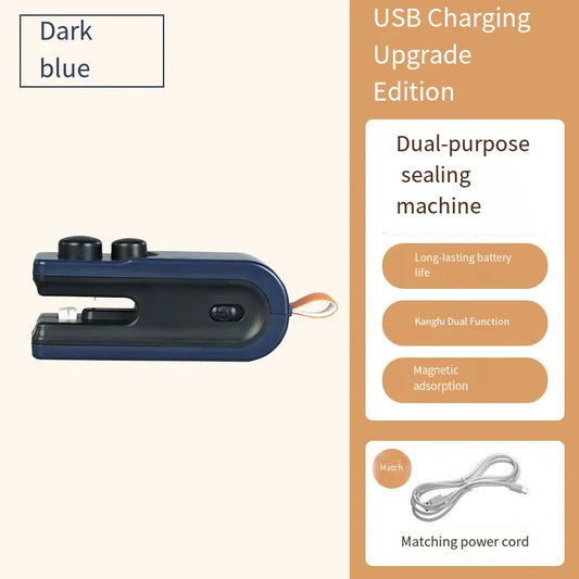 Mini Sealing Machine USB Rechargable Heat Sealer Storage Bag Plastic Package Food Sealer Clip Bag Handheld Food Heat Sealer