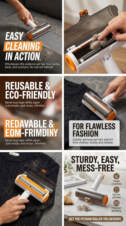 Portable Pet Hair Remover Roller